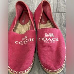 Coach Pink Espadrille Flats